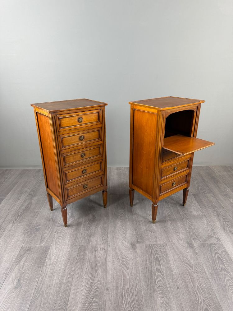 Pair Of Chest Of Drawers, Nightstands, Louis XVI Style, 19th Century