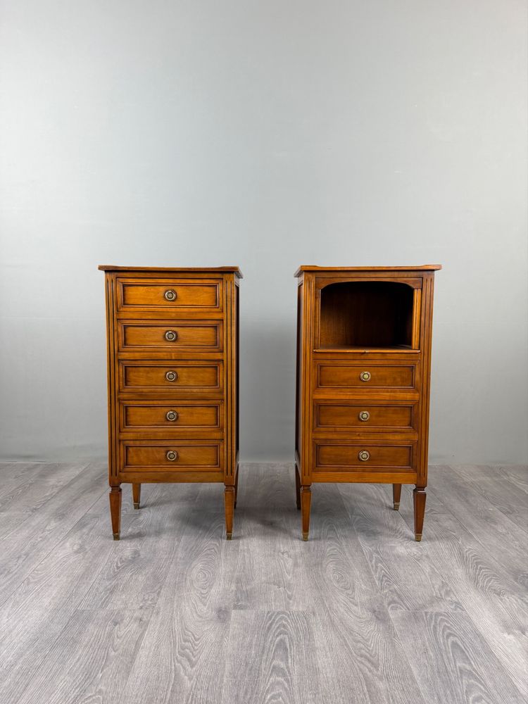 Pair Of Chest Of Drawers, Nightstands, Louis XVI Style, 19th Century
