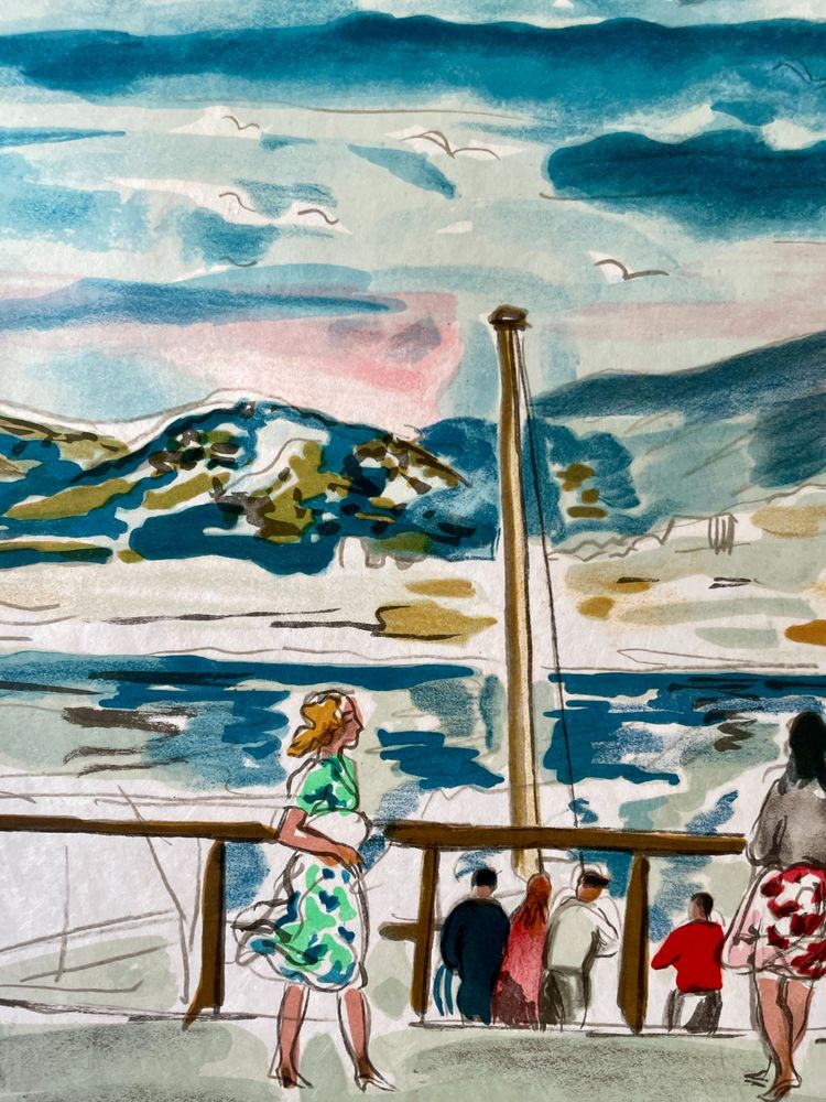 Yves BRAYER (1907–1990) - Marseille: La Corniche