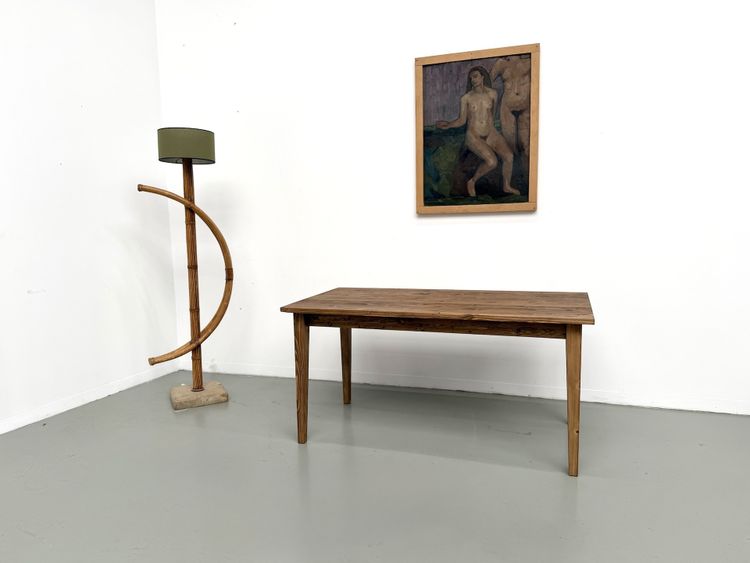 Bauernhaustisch mit konischen Beinen, L155 cm
