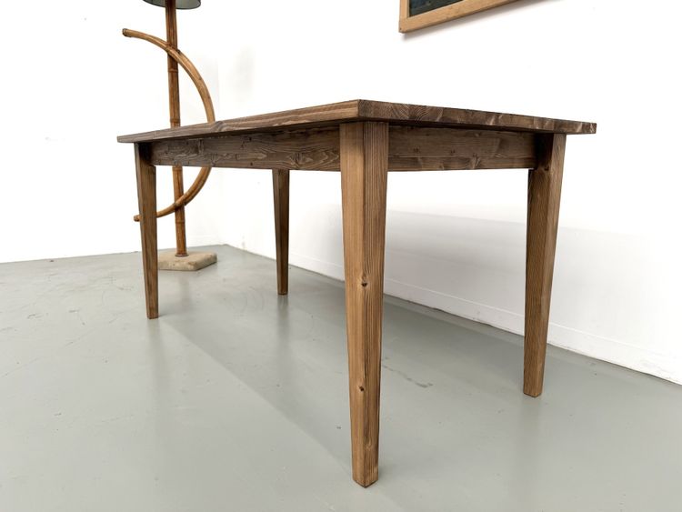 Bauernhaustisch mit konischen Beinen, L155 cm