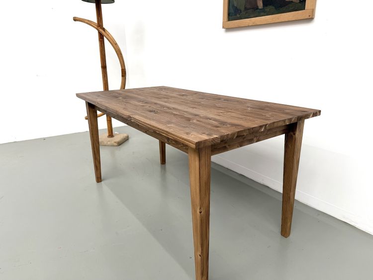 Bauernhaustisch mit konischen Beinen, L155 cm