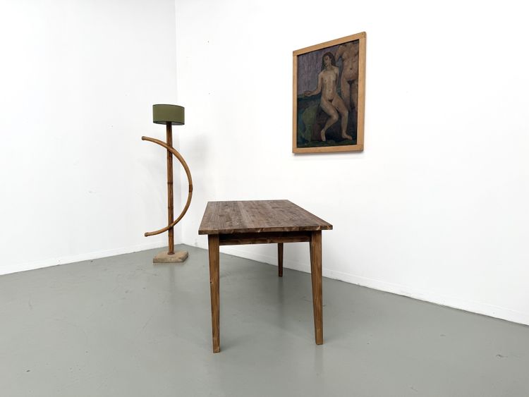 Bauernhaustisch mit konischen Beinen, L155 cm
