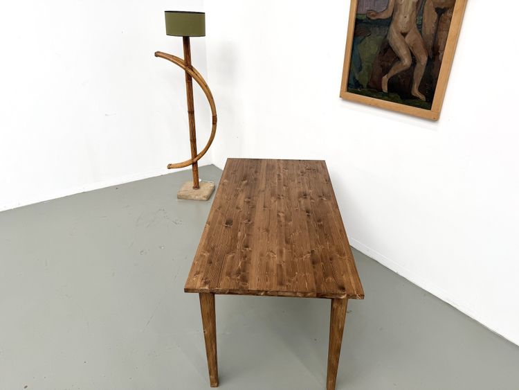 Bauernhaustisch mit konischen Beinen, L155 cm