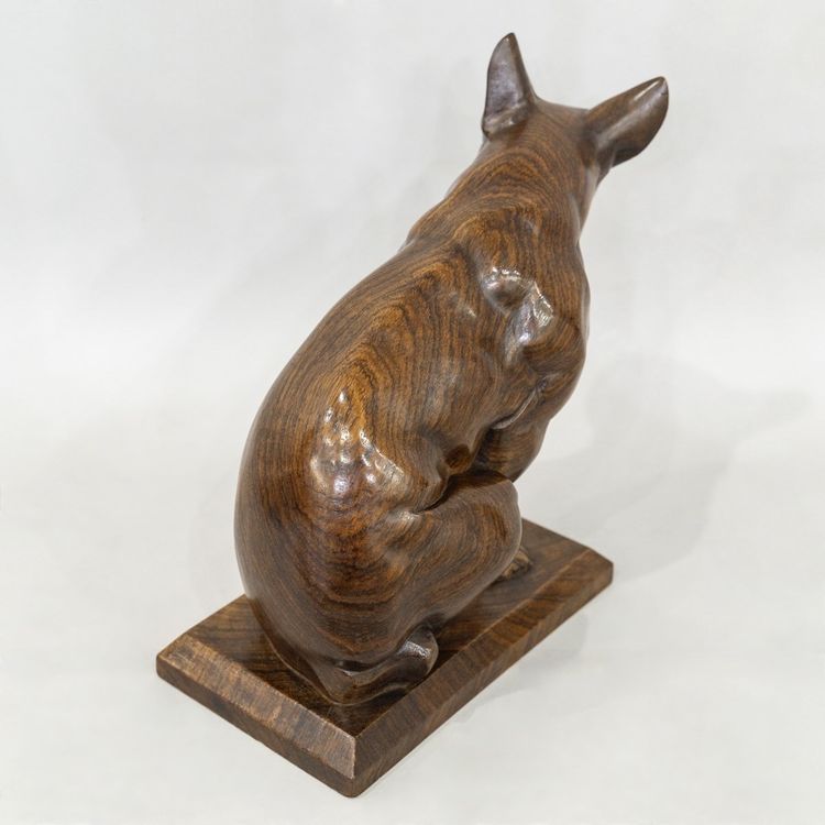 SCULPTURE - LE BOULEDOGUE , LOUIS - HENRI NICOT (1878-1944) - BOIS D’ ACAJOU 