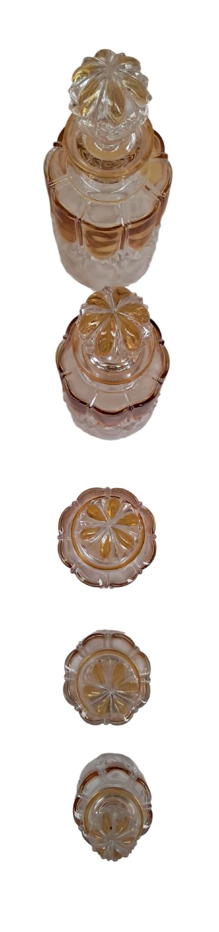 Val Saint Lambert crystal toiletry set.