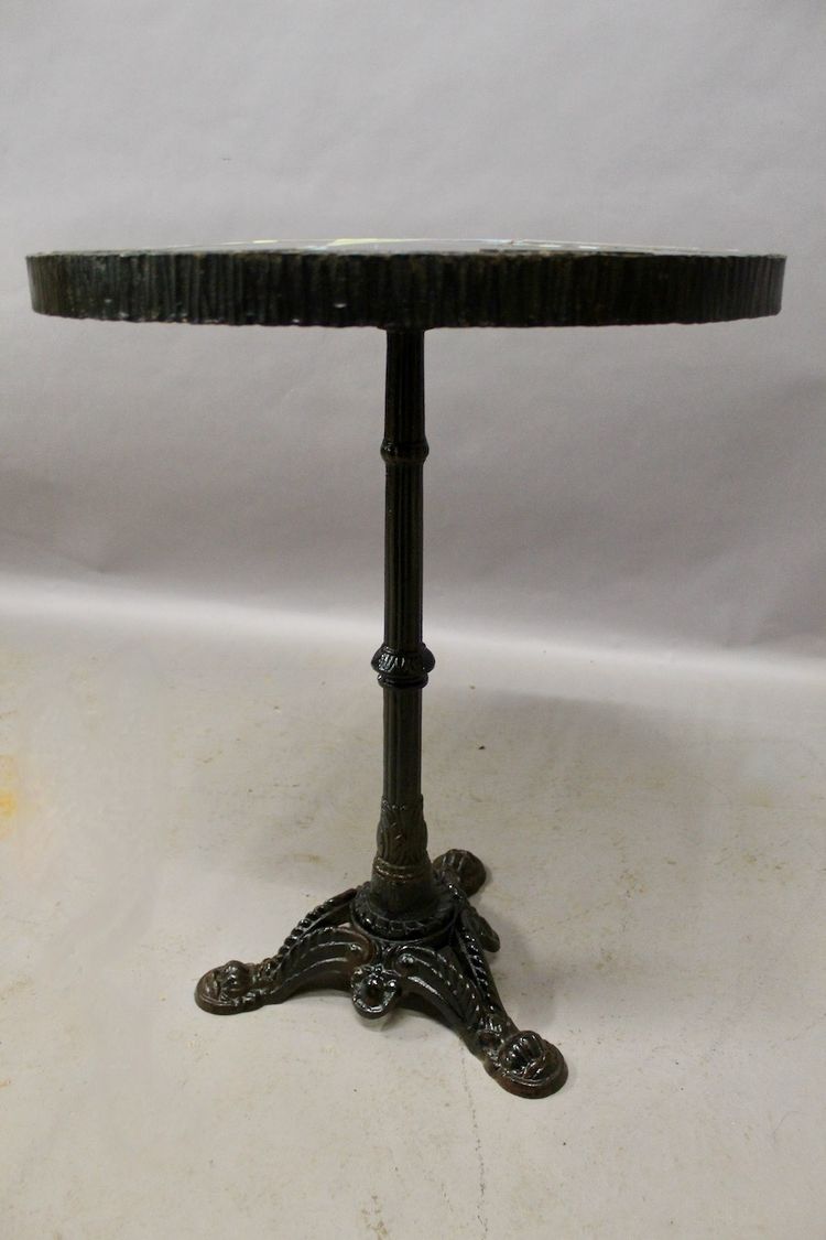 Ceramic Compass Rose Top Pedestal Table