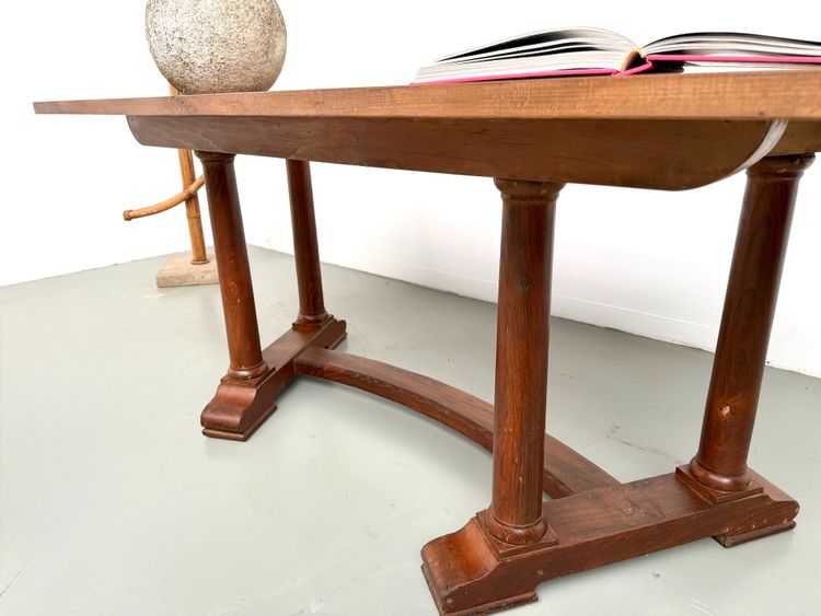 Art-Déco-Esstisch oder Schreibtisch aus Eiche und Buche – 1930er Jahre
