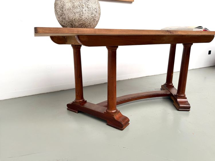 Art-Déco-Esstisch oder Schreibtisch aus Eiche und Buche – 1930er Jahre