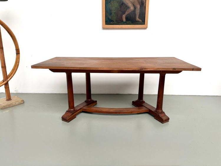 Art-Déco-Esstisch oder Schreibtisch aus Eiche und Buche – 1930er Jahre