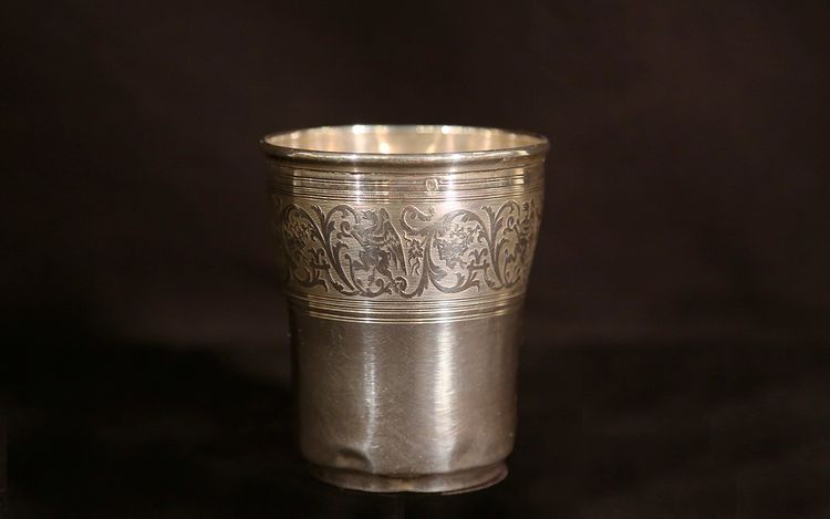 Solid silver timbale Minerva hallmark 51 grams