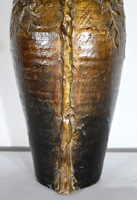 Glazed Ceramic Vase, signed “Korina”, Art Nouveau – 1900