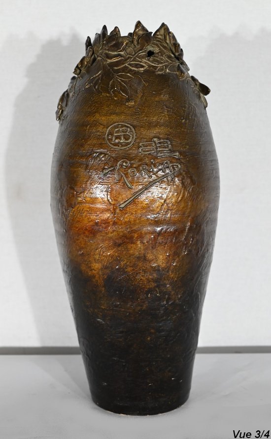 Glazed Ceramic Vase, signed “Korina”, Art Nouveau – 1900