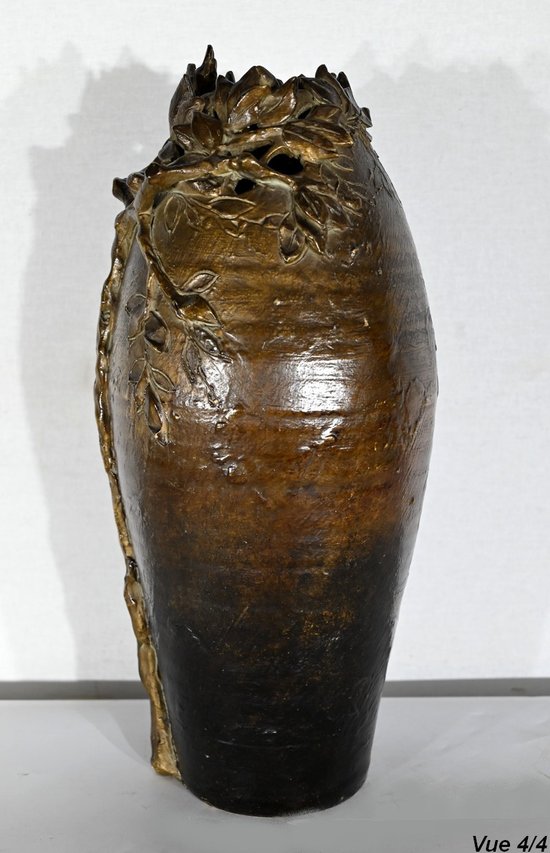 Glazed Ceramic Vase, signed “Korina”, Art Nouveau – 1900