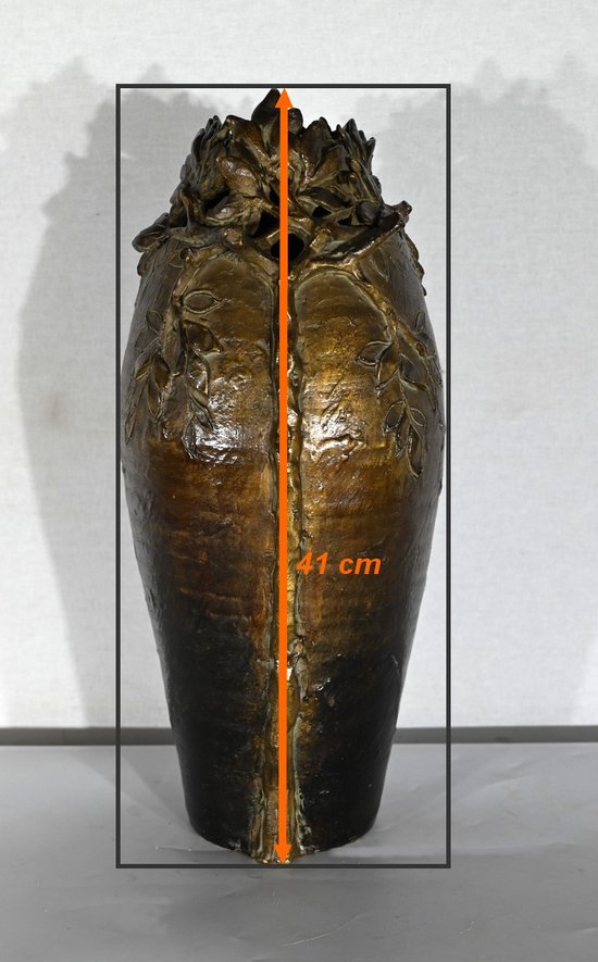 Glazed Ceramic Vase, signed “Korina”, Art Nouveau – 1900