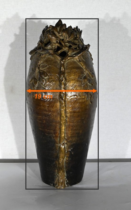 Glazed Ceramic Vase, signed “Korina”, Art Nouveau – 1900