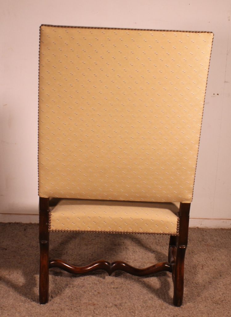Louis XIV-style Armchairs Called Os De Mouton In Walnut—19th Century