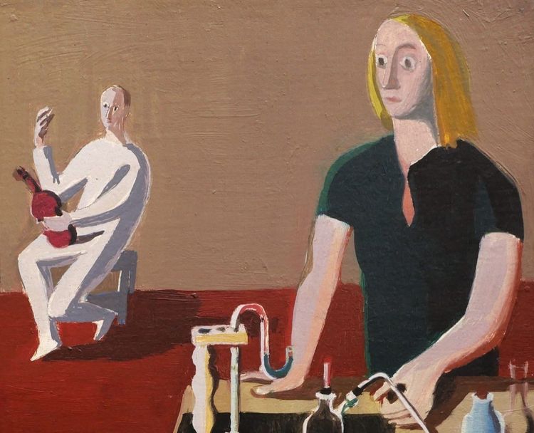 Jacques LAGRANGE, „Die Chemikerin und der Musiker“, Figurenbild