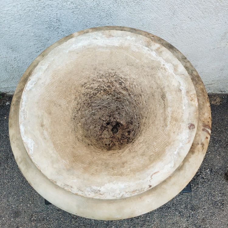 Vase dit Medicis en marbre blanc, fin XVIIIème début XIXème siècle