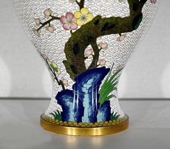 Cloisonne Enamel Vase - XXth