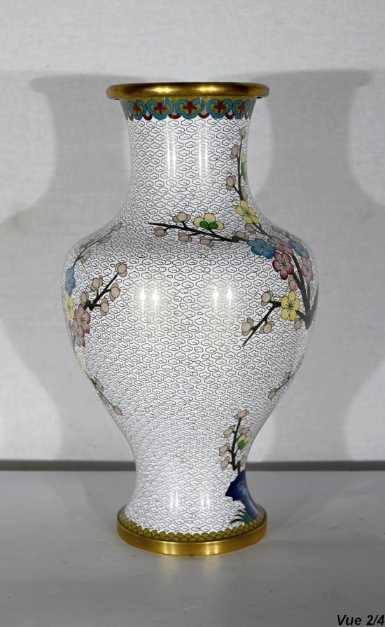 Cloisonne Enamel Vase - XXth