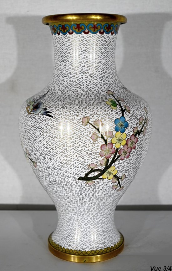 Cloisonne Enamel Vase - XXth