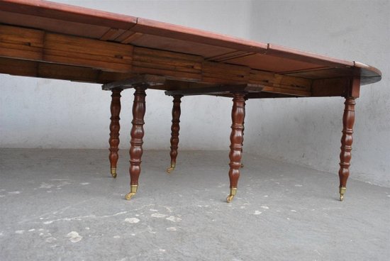 Table à 10 Pieds En Acajou d'époque XIXème