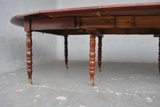 Table à 10 Pieds En Acajou d'époque XIXème