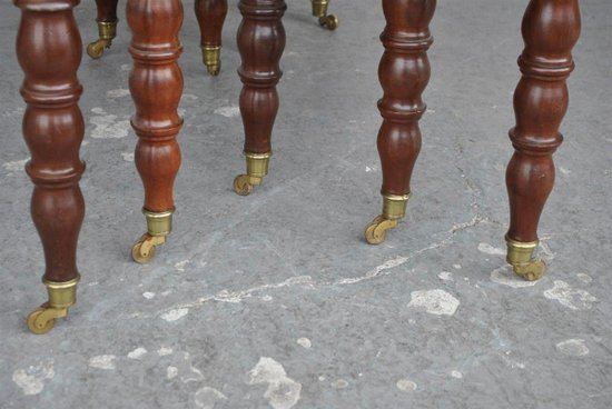 Table à 10 Pieds En Acajou d'époque XIXème