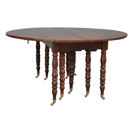 Table à 10 Pieds En Acajou d'époque XIXème