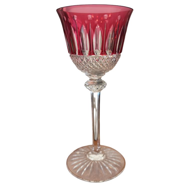 Saint-Louis-Kristallglas „Roemer“, Modell „Tommy“, rubinrot, H 20 cm, D 8,5 cm, 5 Stück pro Modell 