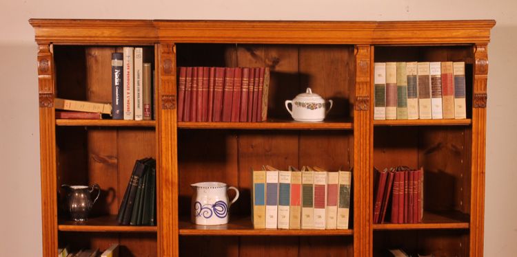 Offene Bücherregale aus heller Eiche – 19. Jahrhundert