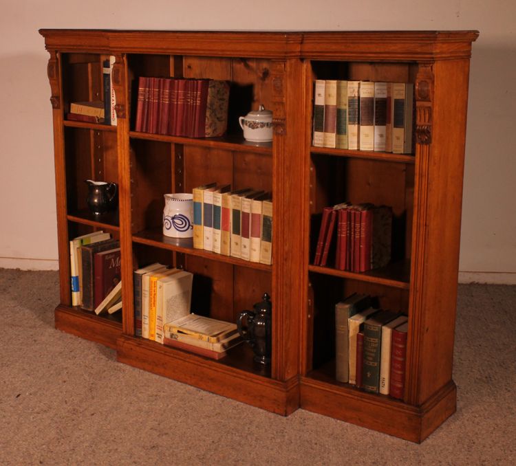Offene Bücherregale aus heller Eiche – 19. Jahrhundert