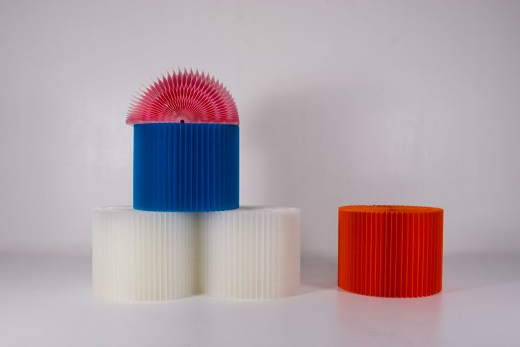Set aus 5 Couchtischen (oder Sitzhockern) aus Polypropylen, von Vange.