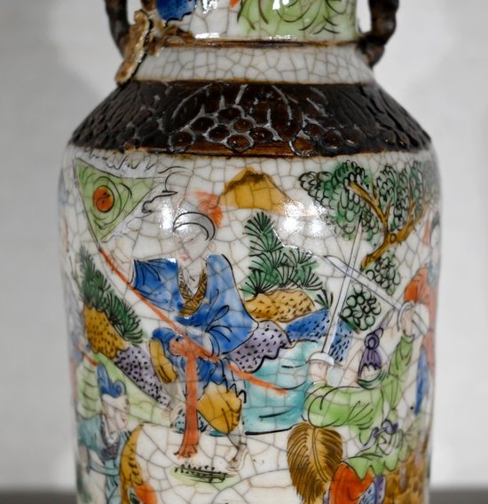 Nanjing Cracked Earthenware Vase, China - 19th Century