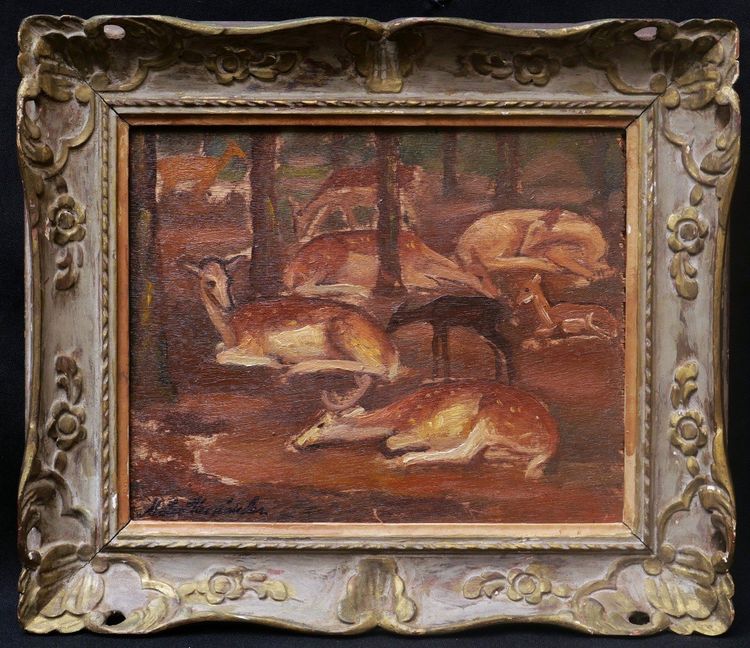 Mateo HERNÁNDEZ SÁNCHEZ, Rehe im Wald, Tierbild