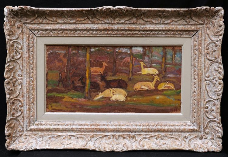 Mateo HERNÁNDEZ SÁNCHEZ, „Rehe im Wald“, Tierbild