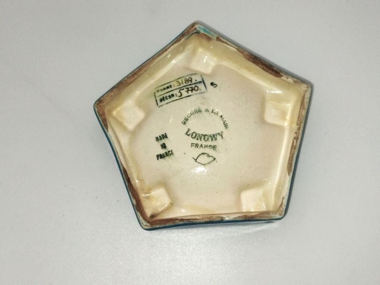 LONGWY Antique Cloisonné Enamel Ashtray with Floral Motifs COLLECTION