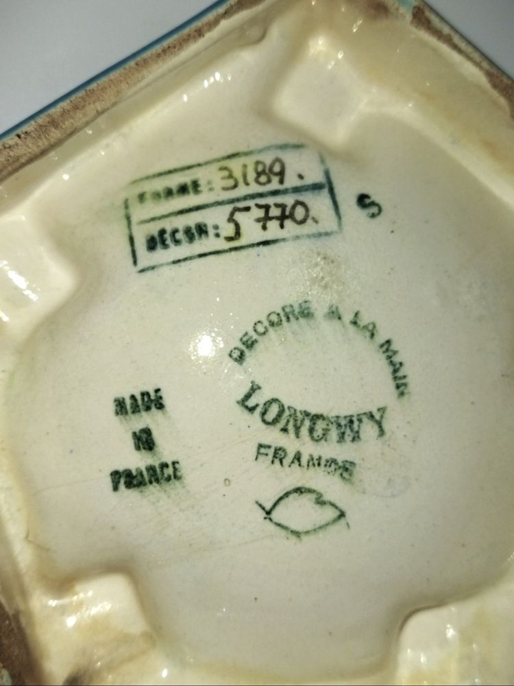 LONGWY Antique Cloisonné Enamel Ashtray with Floral Motifs COLLECTION
