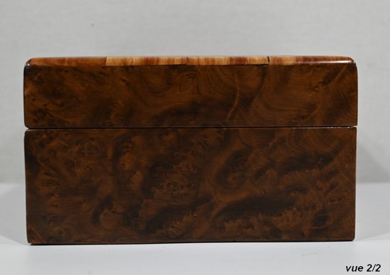 Jewelery Box in Thuya Burl, Napoleon III Period - Late 19th Century