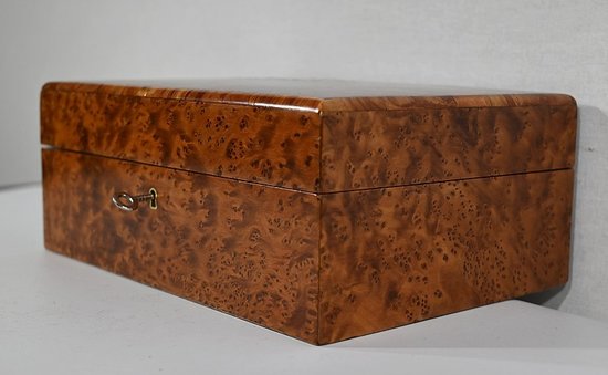 Jewelery Box in Thuya Burl, Napoleon III Period - Late 19th Century