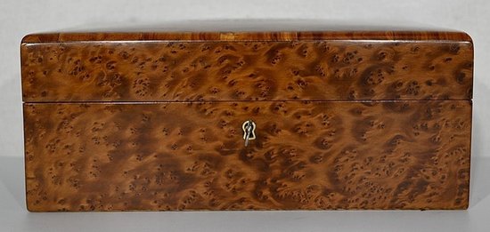 Jewelery Box in Thuya Burl, Napoleon III Period - Late 19th Century