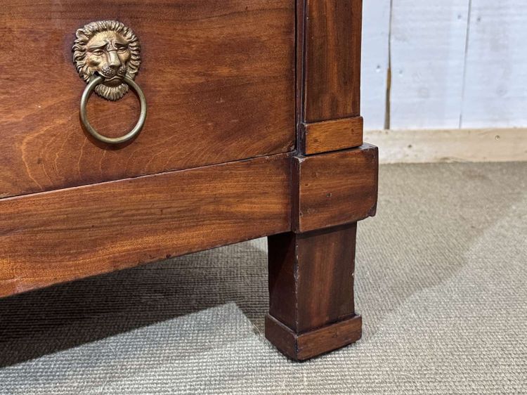 Comò in stile Impero in mogano con piano in marmo, XIX secolo