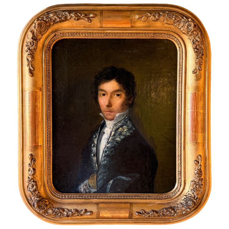Porträt eines eleganten jungen Mannes aus dem 19. Jahrhundert