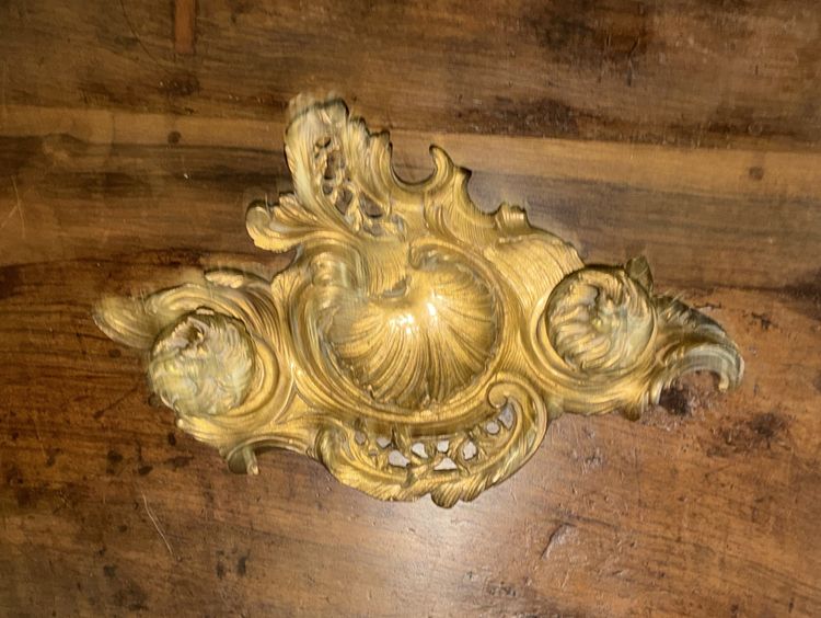 Encrier double en bronze style Louis XV, XIXème siècle