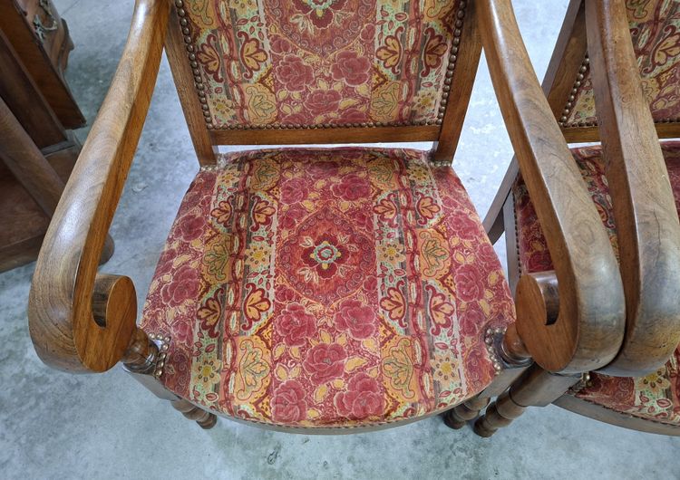 Paire de fauteuils en noyer – Époque Restauration / Charles X – XIXe siècle
