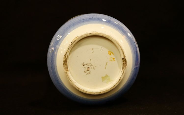 Large Gien earthenware vase 19th century