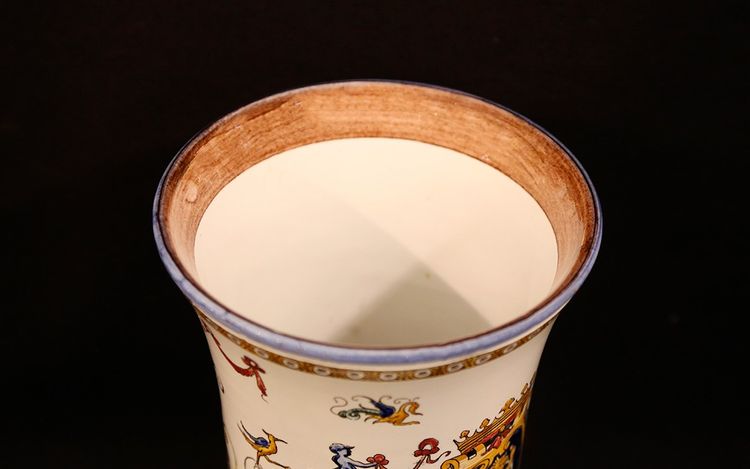 Large Gien earthenware vase 19th century