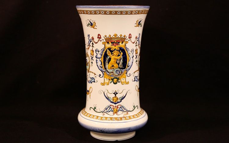 Large Gien earthenware vase 19th century