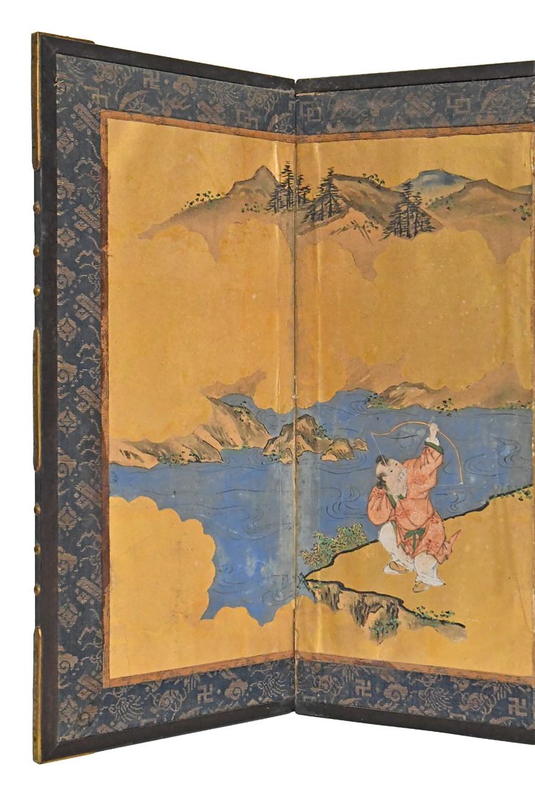Paravent de table japonais à six feuilles